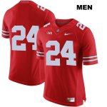 Men's NCAA Ohio State Buckeyes Sam Wiglusz #24 College Stitched No Name Authentic Nike Red Football Jersey MB20X53OU